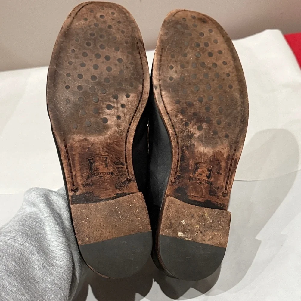 Trask Black Leather Loafers